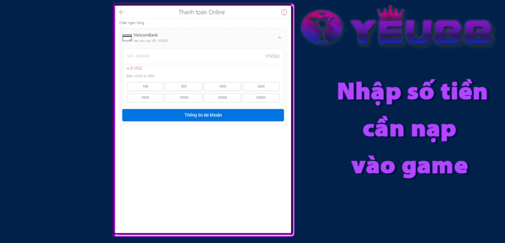 Yeu88 Hướng dẫn nạp tiền
